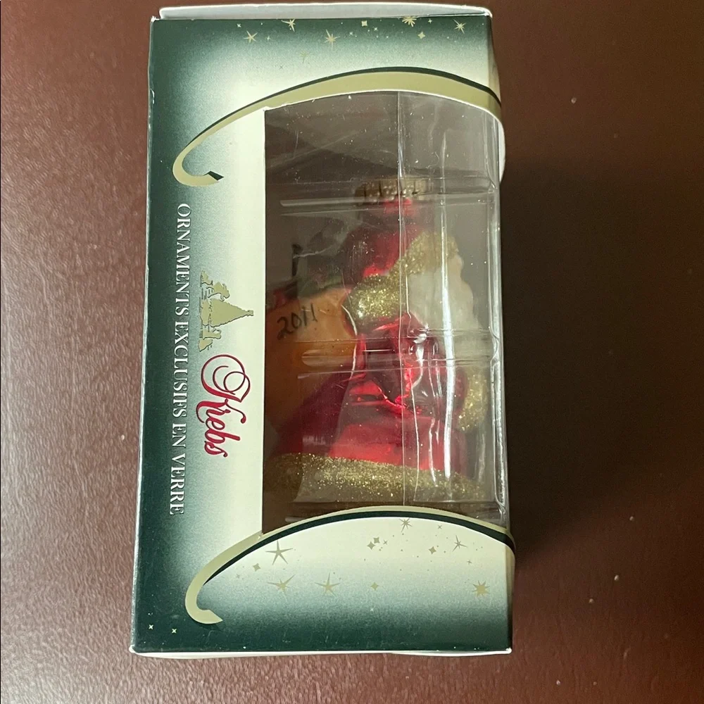 Krebs Elegant Glass Santa Christmas Ornament 2011